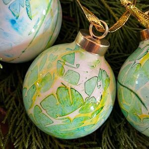 HANDCRAFTED Hand-Painted Porcelain Ornament (Set of 3)